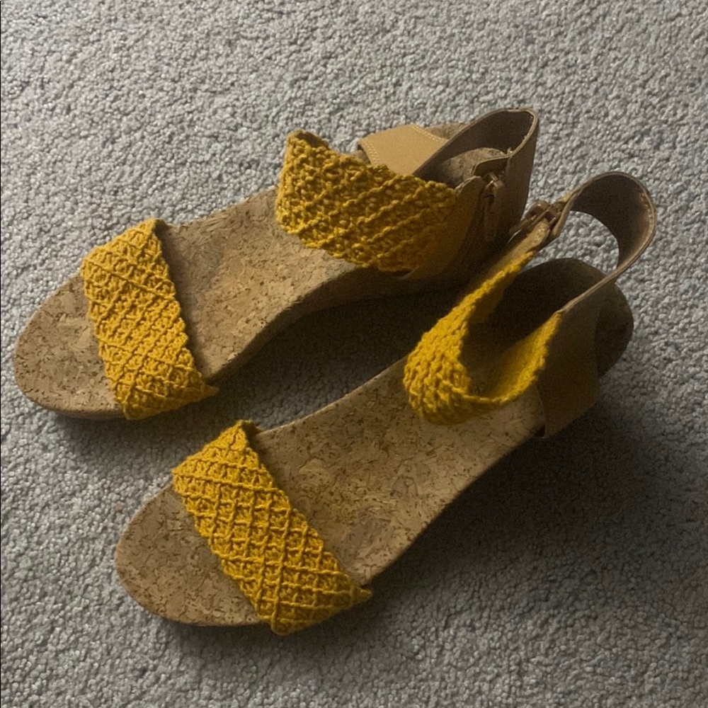 Lucky Brand Cork Wedge Sandals